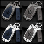 Zinc alloy genuine leather car key case for Maserati series