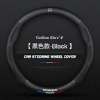 Carbon fiber genuine leather car steering wheel cover for Honda