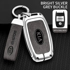 Zinc alloy genuine leather car key case for Kia series