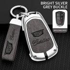Zinc alloy genuine leather car key case for Cadillac series