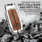 Zinc alloy genuine leather car key case for Mercedes-Benz series