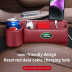 Car seat gap storage box with cup holder suitable for Land Rover