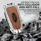 Zinc alloy genuine leather car key case for Ford series