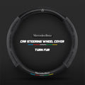 Car steering wheel cover in carbon fiber suede style suitable for Mercedes-Benz