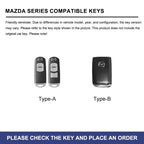 Zinc alloy genuine leather car key case for Mazda series