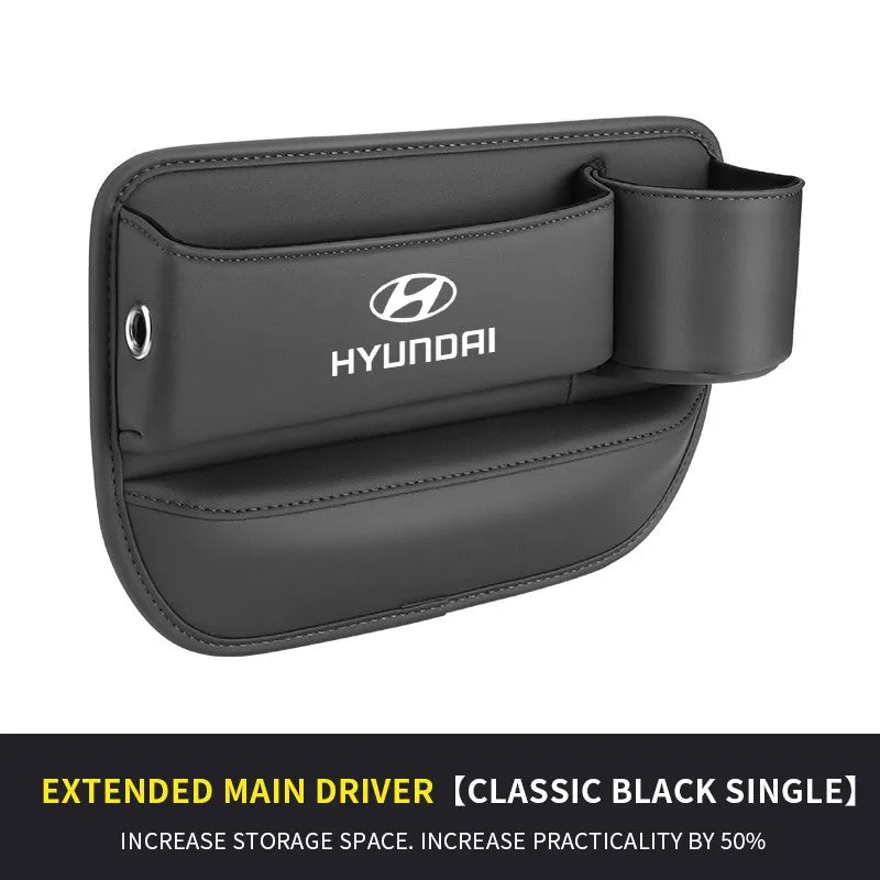 Car seat gap storage box with cup holder suitable for Hyundai