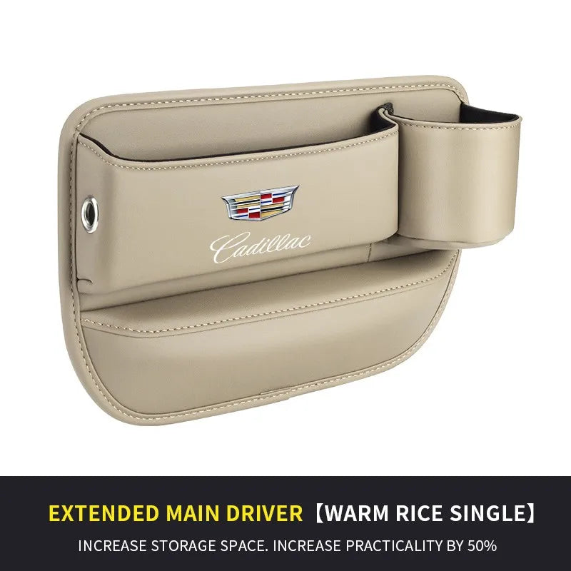 Car seat gap storage box with cup holder suitable for Cadillac