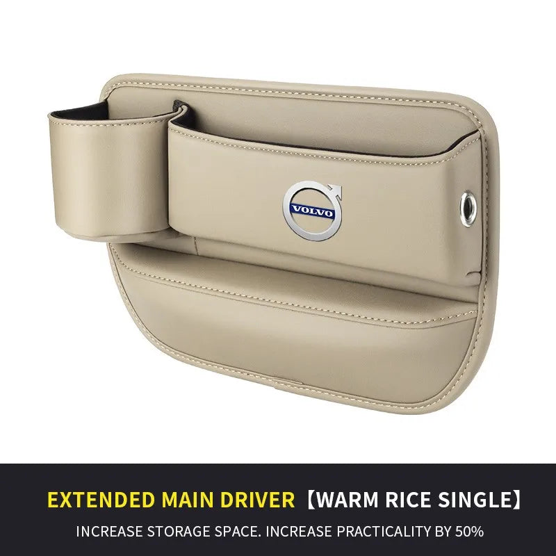 Car seat gap storage box with cup holder suitable for Volvo