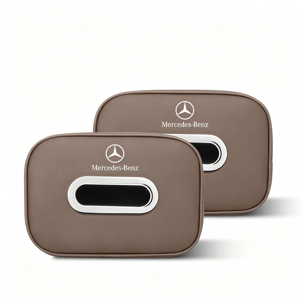 Premium Leather Car Seat Back Tissue Holder for Mercedes-Benz
