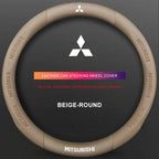 3D Embossed Genuine Leather Steering Wheel Cover For Mitsubishi