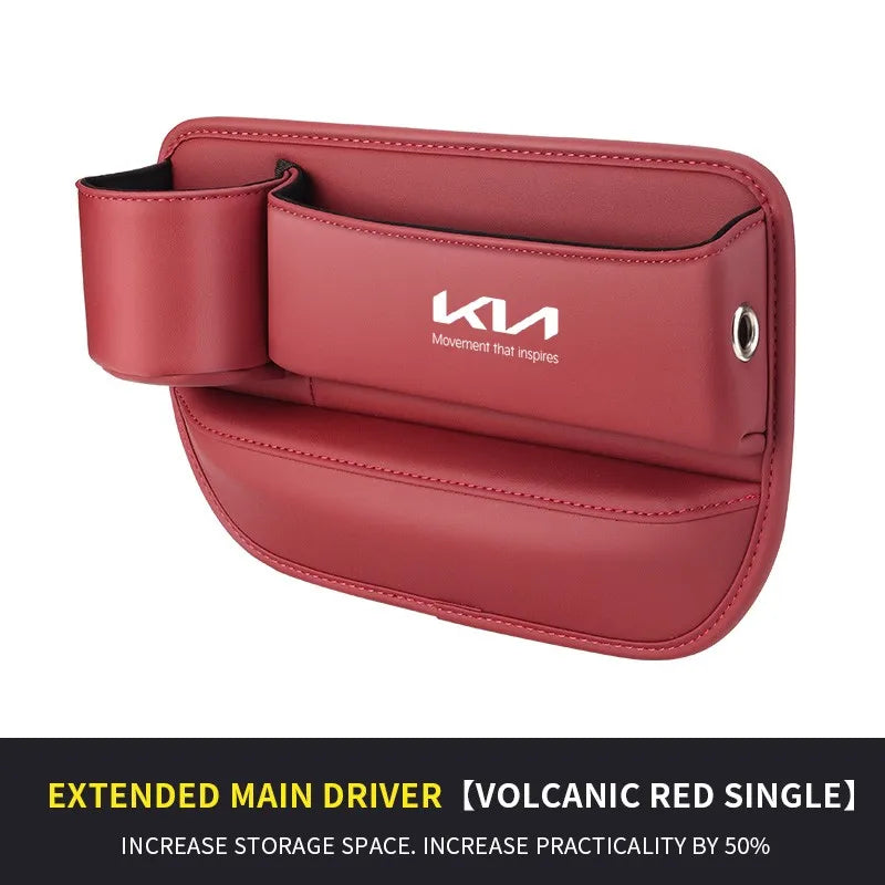 Car seat gap storage box with cup holder suitable for Kia