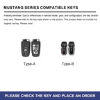 Zinc alloy genuine leather car key case for Ford Mustang series