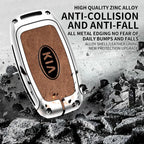 Zinc alloy genuine leather car key case for Kia series