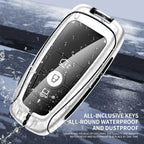 Zinc alloy genuine leather car key case for Ford Mustang series