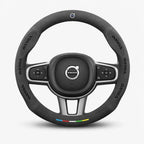 Alcantara Suede 3D Embossed Steering Wheel Cover For Volvo