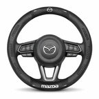 3D Embossed Genuine Leather Steering Wheel Cover For Mazda