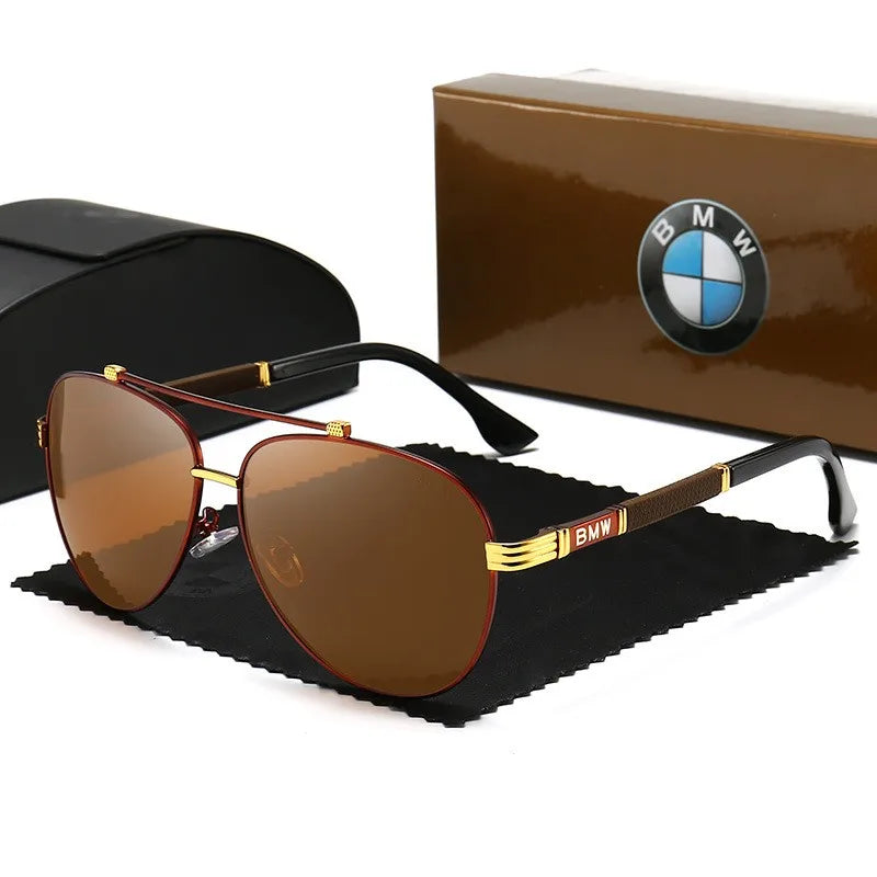 Premium Polarized Aviator Sunglasses Set For BMW