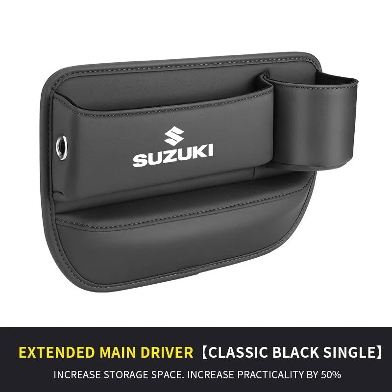 Car seat gap storage box with cup holder suitable for Suzuki