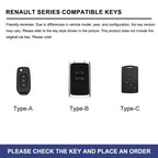 Zinc alloy genuine leather car key case for Renault series