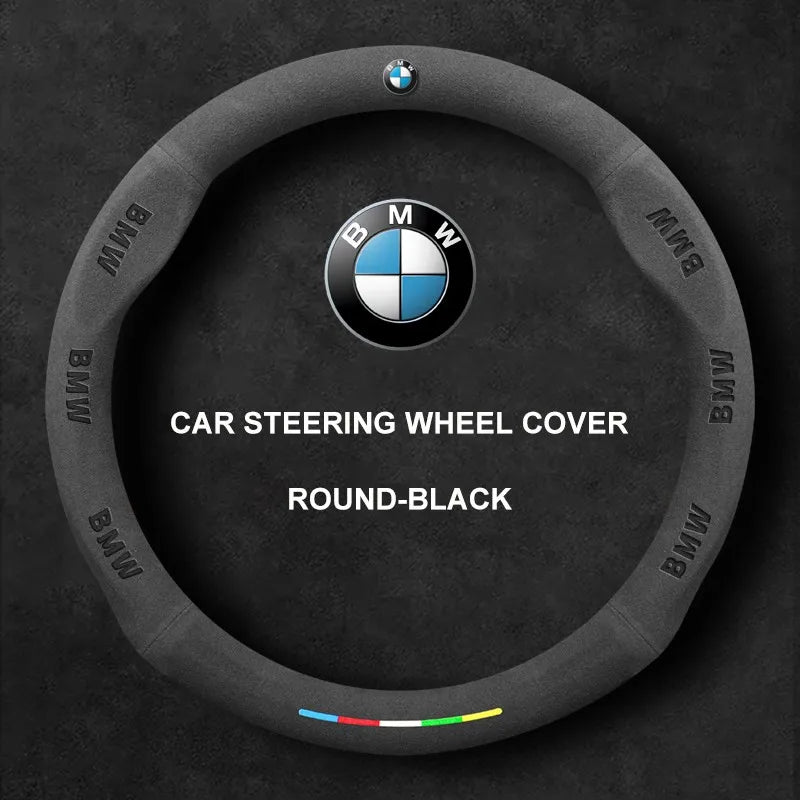 Alcantara Suede 3D Embossed Steering Wheel Cover For BMW