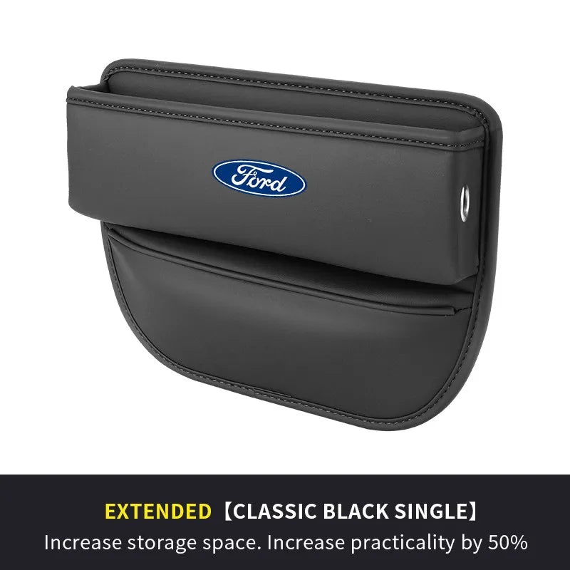 Car seat gap leather storage box suitable for Ford