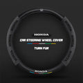 Car steering wheel cover in carbon fiber suede style suitable for Honda
