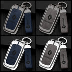 Zinc alloy genuine leather car key case for Renault series