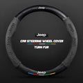 Car steering wheel cover in carbon fiber suede style suitable for Jeep