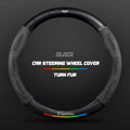 Car steering wheel cover in carbon fiber suede style suitable for Cadillac