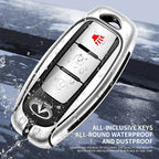 Zinc alloy genuine leather car key case for Infiniti series