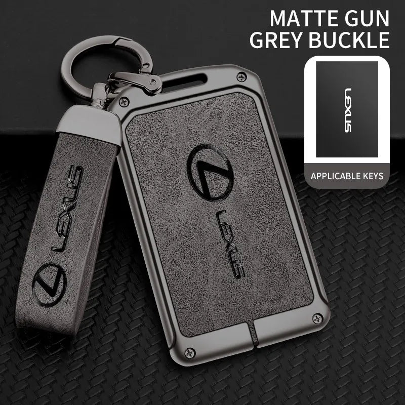 Zinc alloy genuine leather car key case for Lexus series