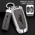 Zinc alloy genuine leather car key case for Ford Mustang series