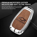 Zinc alloy genuine leather car key case for Chevrolet series