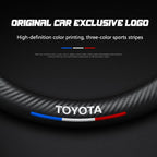 Carbon fiber genuine leather car steering wheel cover for Toyota