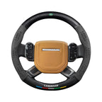 Car steering wheel cover in carbon fiber suede style suitable for Land Rover