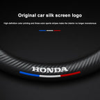 Carbon fiber genuine leather car steering wheel cover for Honda