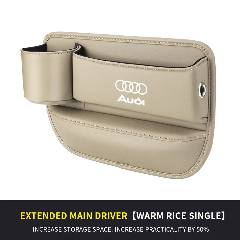 Car seat gap storage box with cup holder suitable for Audi