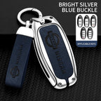 Zinc alloy genuine leather car key case for Nissan series