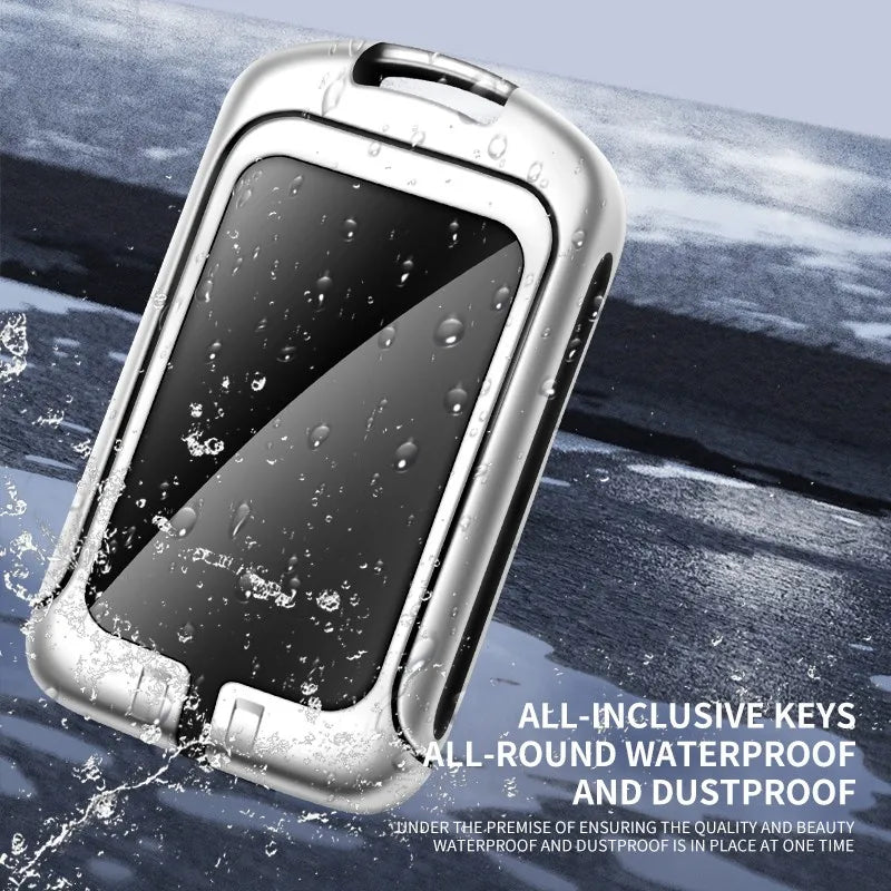 Zinc alloy genuine leather car key case for Volvo series
