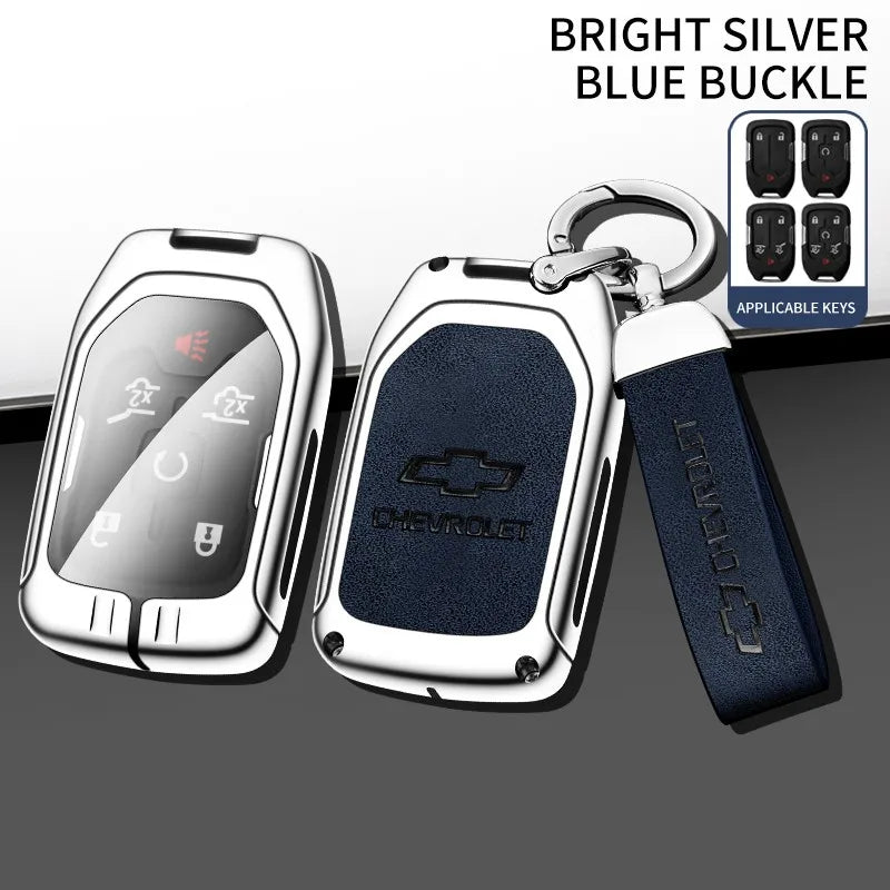 Zinc alloy genuine leather car key case for Chevrolet series