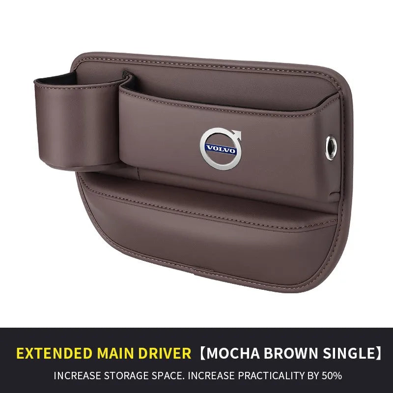 Car seat gap storage box with cup holder suitable for Volvo