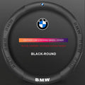 3D Embossed Genuine Leather Steering Wheel Cover For BMW