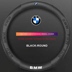 3D Embossed Genuine Leather Steering Wheel Cover For BMW