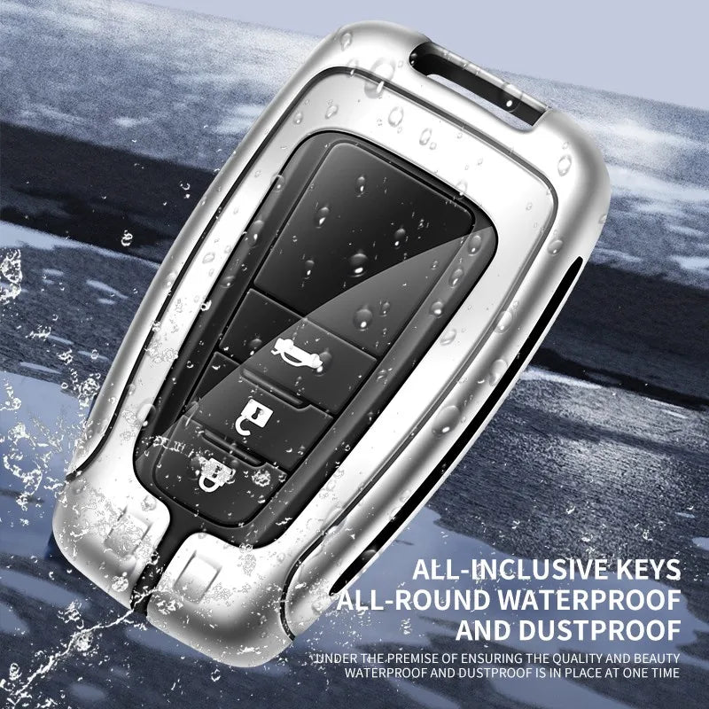Zinc alloy genuine leather car key case for Toyota series