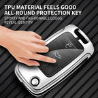 Zinc alloy genuine leather car key case for Volkswagen series