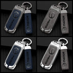Zinc alloy genuine leather car key case for Mazda series