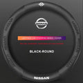 3D Embossed Genuine Leather Steering Wheel Cover For Nissan