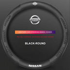 3D Embossed Genuine Leather Steering Wheel Cover For Nissan