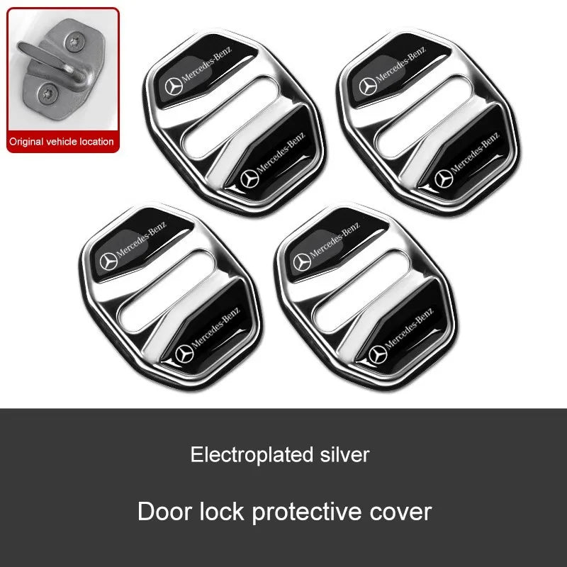 Stainless Steel Door Lock Striker Cover for Mercedes-Benz