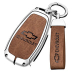 Zinc alloy genuine leather car key case for Chevrolet series